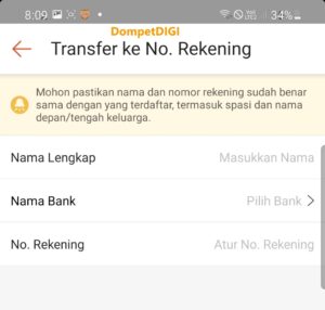 cara transfer shopeepay ke bank tanpa verifikasi