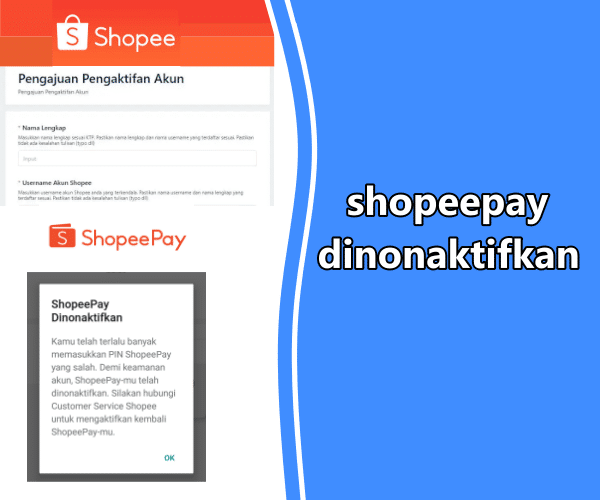 ShopeePay Anda DinonAktifkan