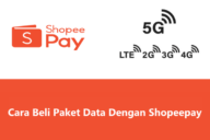 cara beli paket data dengan shopeepay